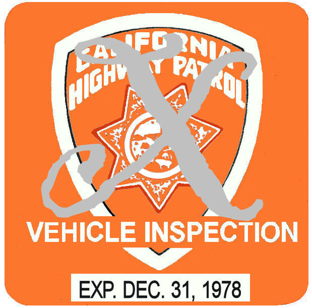 (image for) 1978 California inspection sticker